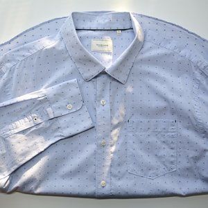 Men's Blue 7 Diamonds Dress Shirt Size XL
